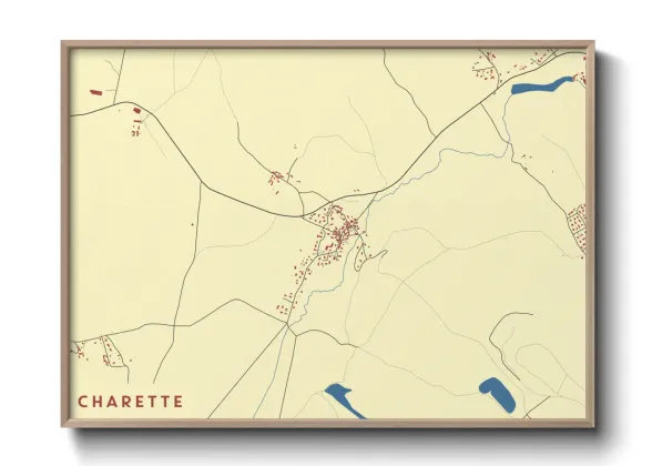 Une affiche de carte sur Charette