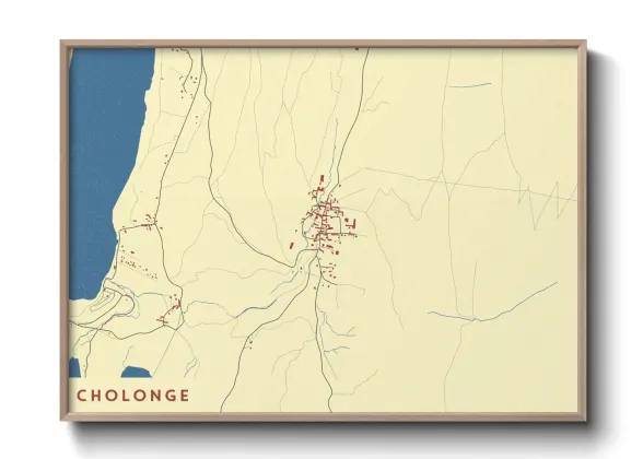 Une affiche de carte sur Cholonge