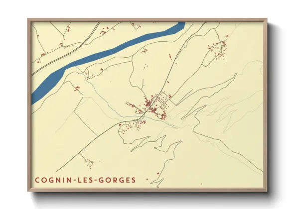 Une affiche de carte sur Cognin-les-Gorges
