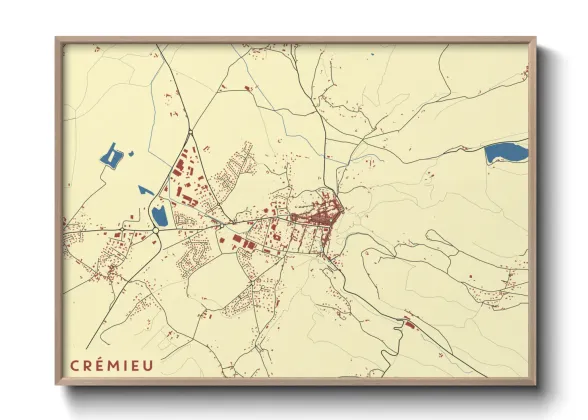 Une affiche de carte sur Crémieu