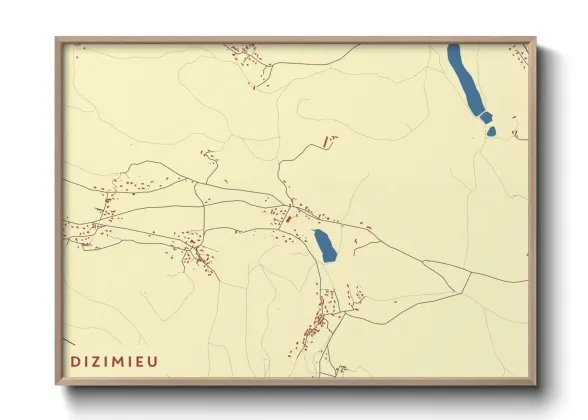 Une affiche de carte sur Dizimieu