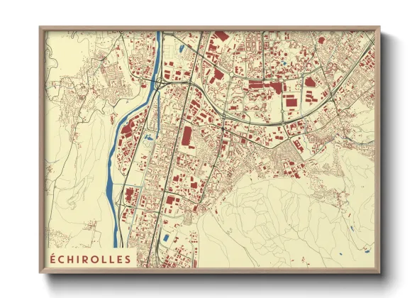 Une affiche de carte sur Échirolles