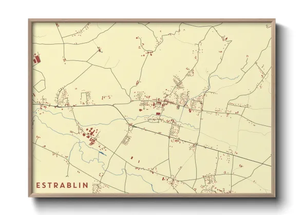 Une affiche de carte sur Estrablin