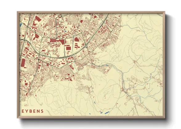 Une affiche de carte sur Eybens