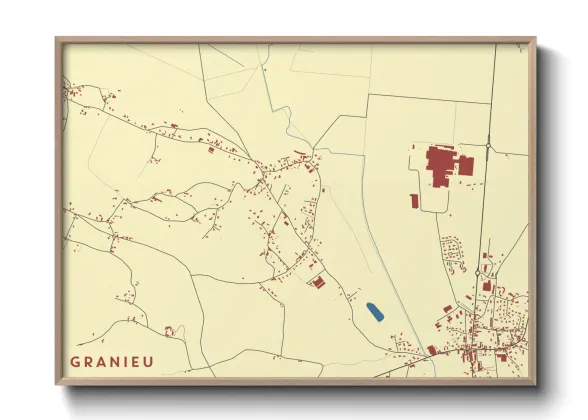 Une affiche de carte sur Granieu