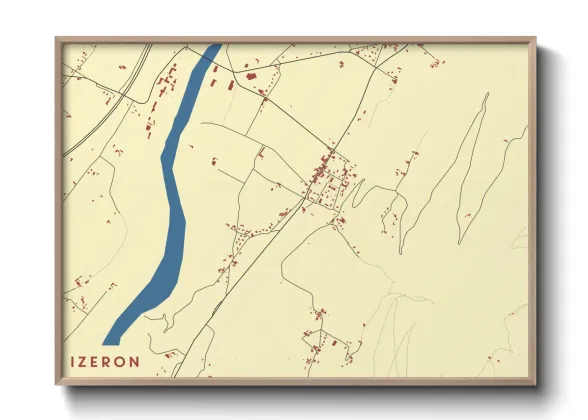 Une affiche de carte sur Izeron