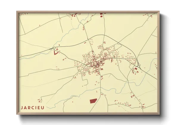 Une affiche de carte sur Jarcieu