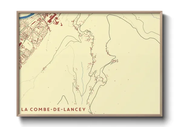 Une affiche de carte sur La Combe-de-Lancey