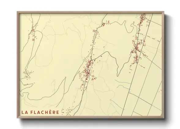 Une affiche de carte sur La Flachère