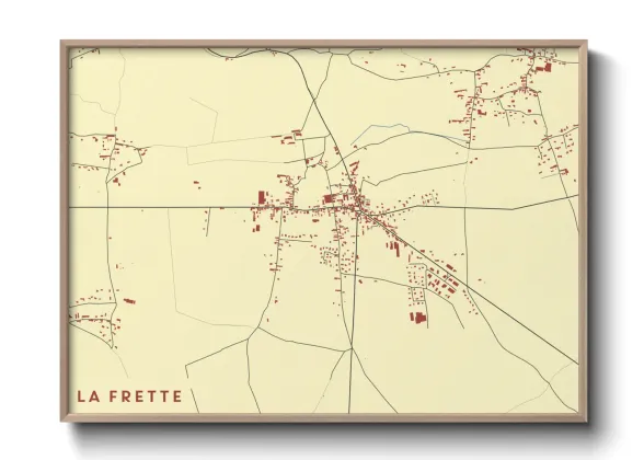 Une affiche de carte sur La Frette