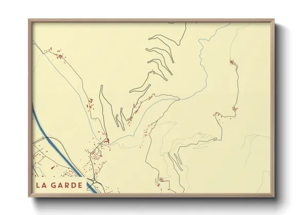 Une affiche de carte sur La Garde