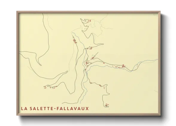 Une affiche de carte sur La Salette-Fallavaux
