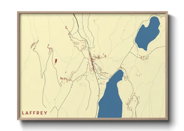 Une affiche de carte sur Laffrey