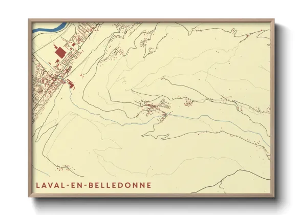 Une affiche de carte sur Laval-en-Belledonne