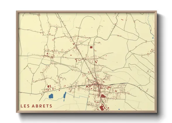 Une affiche de carte sur Les Abrets