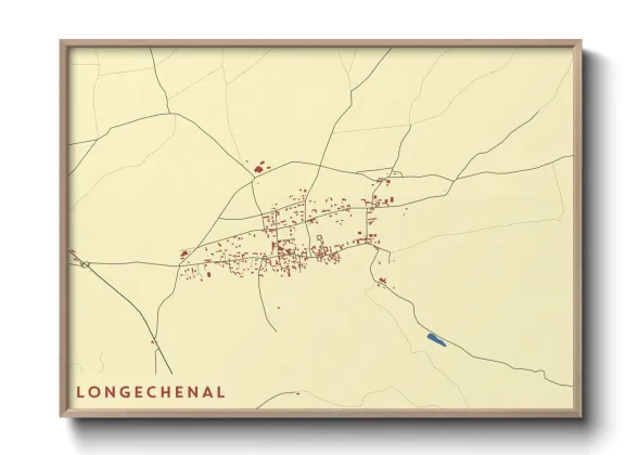 Une affiche de carte sur Longechenal