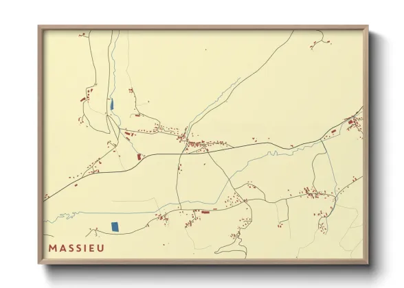 Une affiche de carte sur Massieu