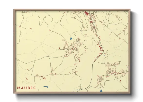 Une affiche de carte sur Maubec