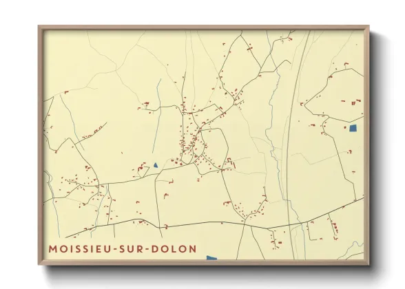 Une affiche de carte sur Moissieu-sur-Dolon