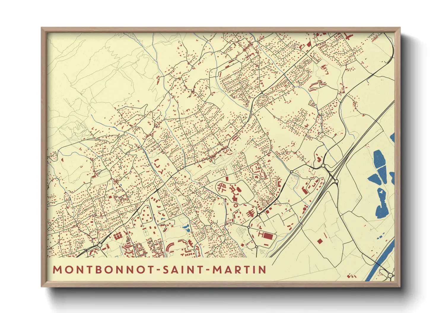 Un poster carteMontbonnot-Saint-Martin