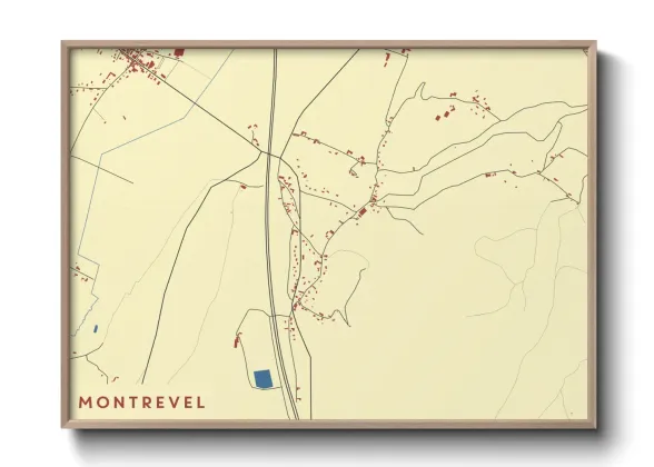 Une affiche de carte sur Montrevel