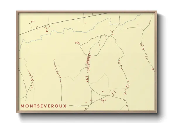 Une affiche de carte sur Montseveroux