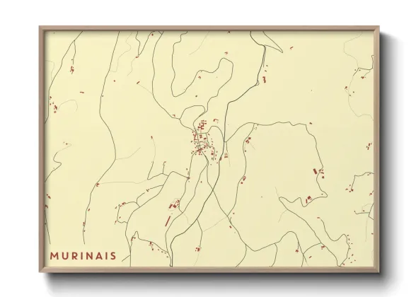 Une affiche de carte sur Murinais