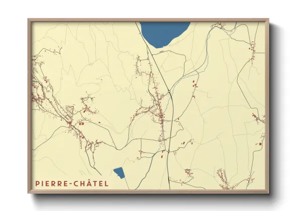 Une affiche de carte sur Pierre-Châtel