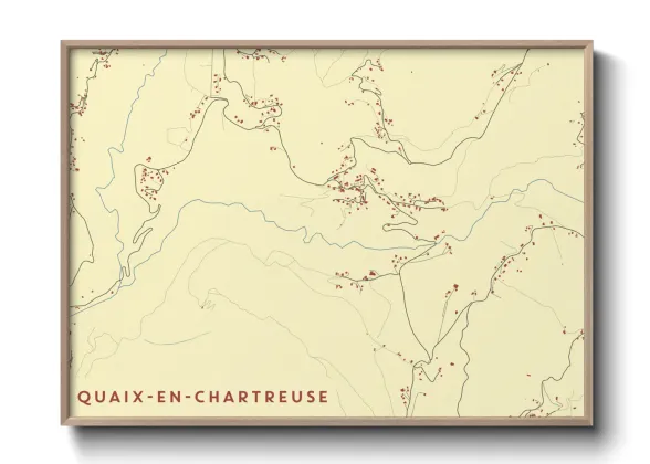 Une affiche de carte sur Quaix-en-Chartreuse