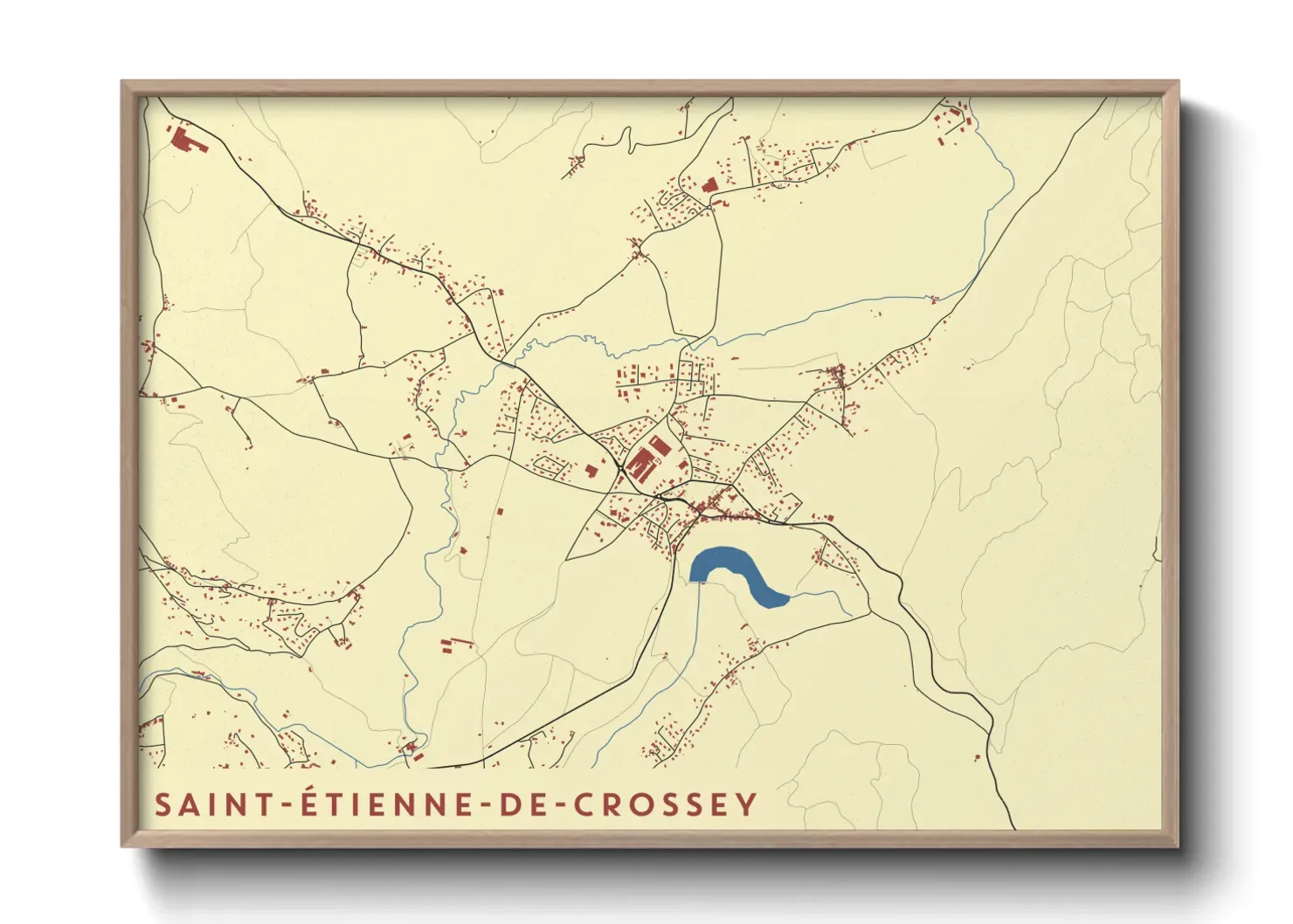 Un poster carteSaint-Étienne-de-Crossey