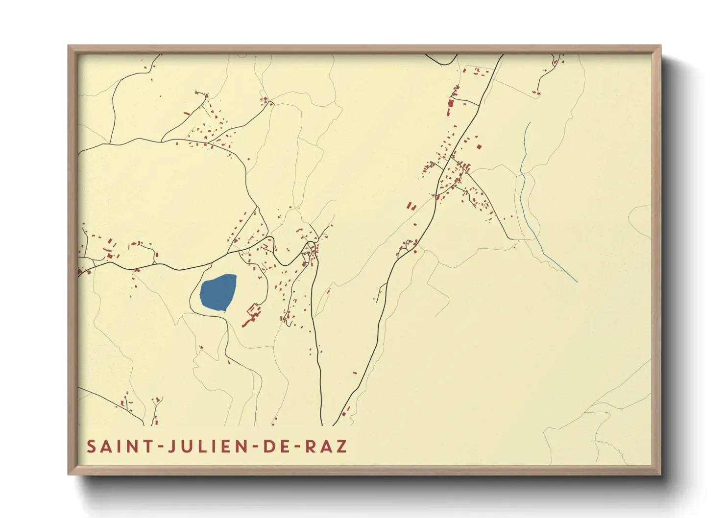 Un poster carteSaint-Julien-de-Raz