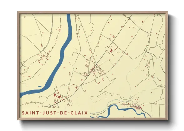 Une affiche de carte sur Saint-Just-de-Claix