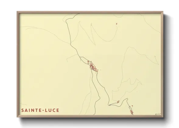 Une affiche de carte sur Sainte-Luce