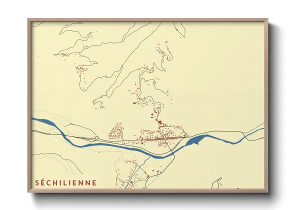 Une affiche de carte sur Séchilienne