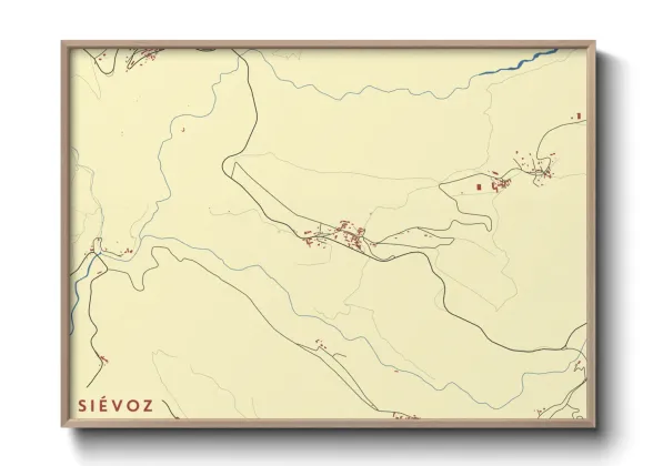 Une affiche de carte sur Siévoz