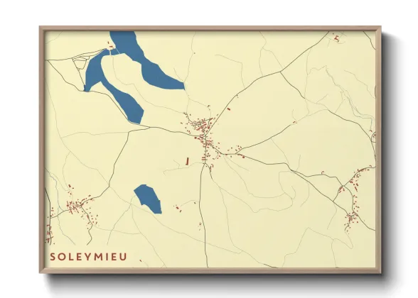 Une affiche de carte sur Soleymieu