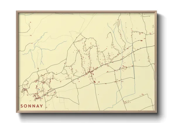 Une affiche de carte sur Sonnay