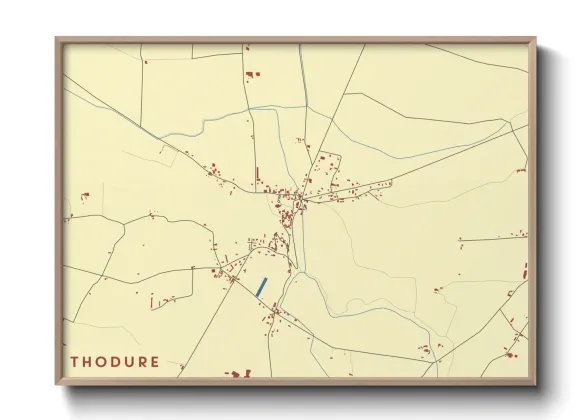 Une affiche de carte sur Thodure