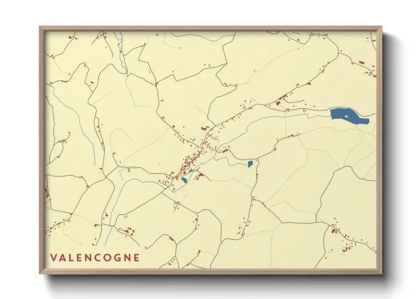 Une affiche de carte sur Valencogne