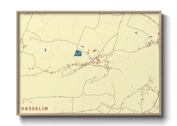 Une affiche de carte sur Vasselin