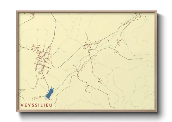 Une affiche de carte sur Veyssilieu