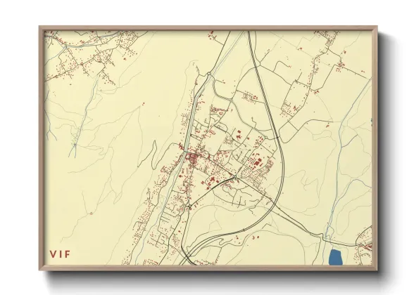 Une affiche de carte sur Vif