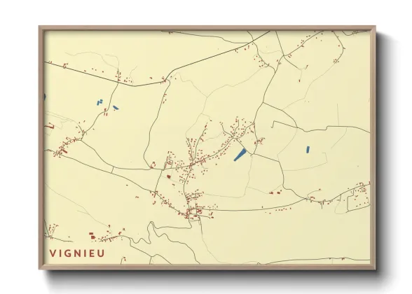 Une affiche de carte sur Vignieu