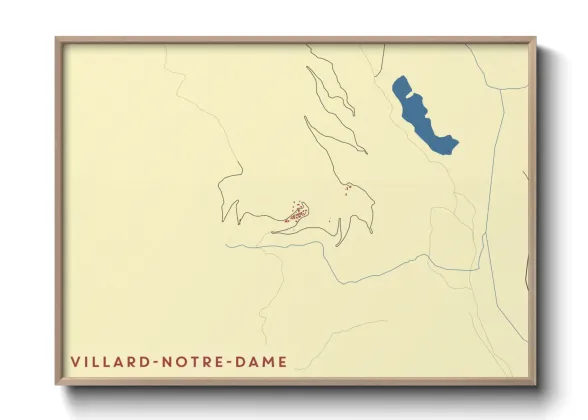 Une affiche de carte sur Villard-Notre-Dame