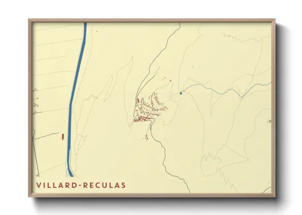 Une affiche de carte sur Villard-Reculas