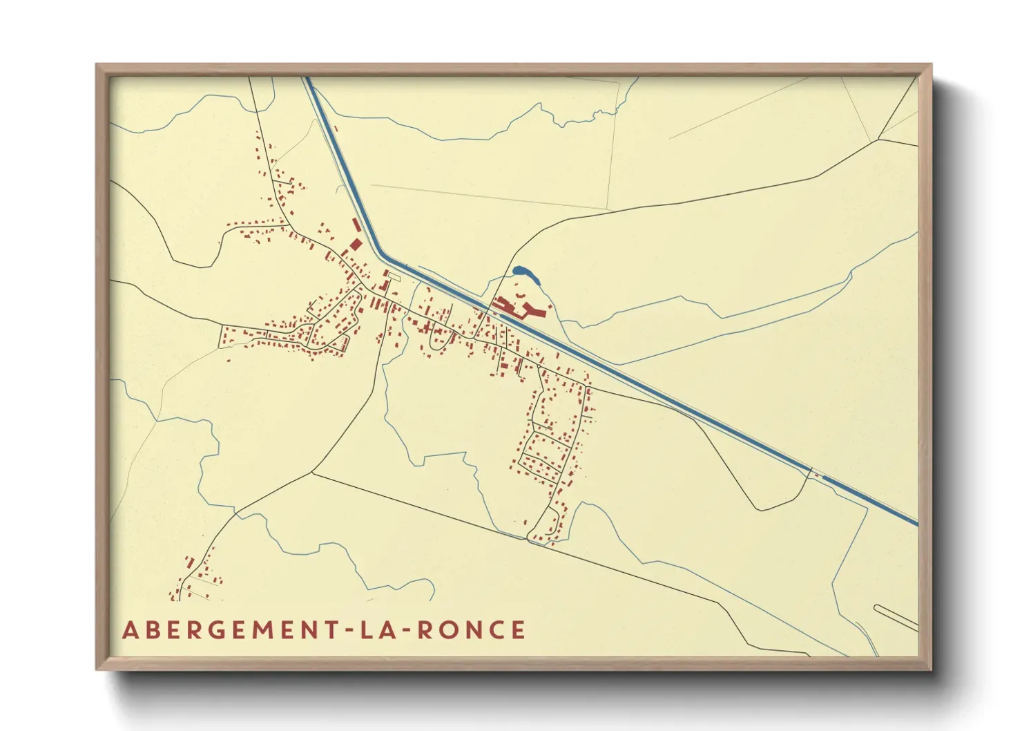 Un poster carteAbergement-la-Ronce