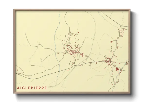 Une affiche de carte sur Aiglepierre