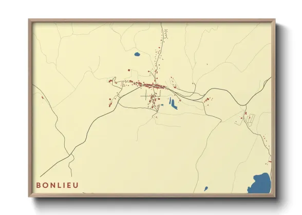 Une affiche de carte sur Bonlieu