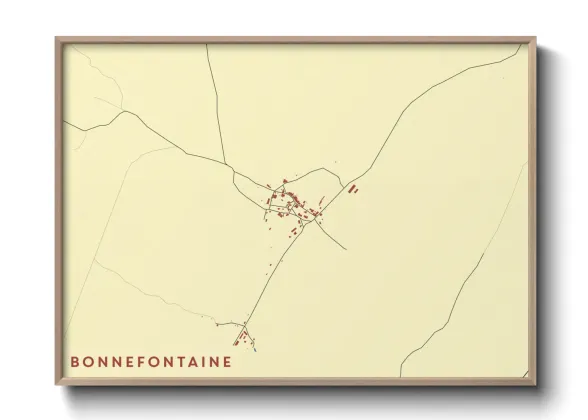 Une affiche de carte sur Bonnefontaine