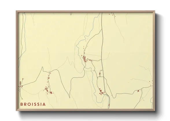 Une affiche de carte sur Broissia